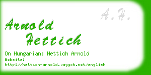 arnold hettich business card